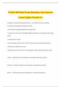 FAML 400 Final Exam Questions And Answers Latest Update Graded A&plus;
