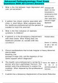  Advanced Pathophysiology Final Exam Questions With All Correct Answers