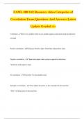 FAML 400 L02 Resource video Categories of Correlation Exam Questions And Answers Latest Update Graded A&plus;