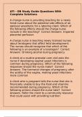 ATI - OB Study Guide Questions With Complete Solutions