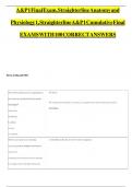 A&P 1 Final Exam&comma; Straighterline Anatomy and Physiology 1&comma; Straighterline A&P 1 Cumulative Final EXAMS WITH 100&percnt; CORRECT ANSWERS &lpar;Latest 2025 &sol; 2026 Update&rpar; 100&percnt; Pass &excl;&excl;