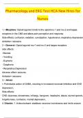 HCA Pharmacology & EKG Test New Hires for Nurses 2025 Actual with Questions & Answers &lpar;Latest 2025 &sol; 2026 Update&rpar; 100&percnt; Guarantee Pass &lpar;Verified Answers&rpar;