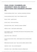 FINAL EXAM- CHAMBERLAIN UNIVERSITY BIOS 251 WEEK 8 QUESTIONS AND ANSWERS GRADED A+.