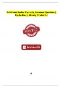 Exit Exam Review Correctly Answered Questions &vert;&vert; Up-To-Date &vert;&vert; Already Graded A&plus;  2025