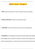 CAIB 1 EXAM-Chapter 1 2025 Actual with Questions & Answers &lpar;Latest 2025 &sol; 2026 Update&rpar; 100&percnt; Guarantee Pass &lpar;Verified Answers&rpar;