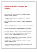 CIBTAC THEORY EXAM 2024 and answers 