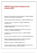 CIBTAC Theory Exam Questions and answers 2025