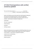 AT 3312 Final &lpar;questions with verified answers&rpar; updated