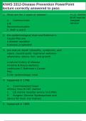 KNHS 3312-Disease Prevention PowerPoint lecture correctly answered to pass
