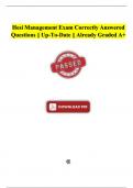 Hesi Management Exam Correctly Answered Questions &vert;&vert; Up-To-Date &vert;&vert; Already Graded A&plus; 2025