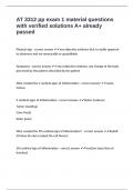 AT 3312 pp exam 1 material questions with verified solutions A&plus; already passed