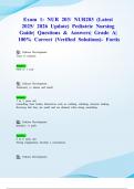 Exam 1&colon; NUR 203&sol; NUR203 &lpar;Latest 2025&sol; 2026 Update&rpar; Pediatric Nursing Guide&vert; Questions & Answers&vert; Grade A&vert; 100&percnt; Correct &lpar;Verified Solutions&rpar;- Fortis
