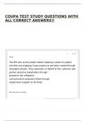 COUPA TEST STUDY QUESTIONS WITH ALL CORRECT ANSWERS&excl;&excl;