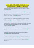 LM1 &ndash; CII UPDATED ACTUAL  Exam  Questions and CORRECT Answers 