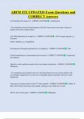 ABFM ITE UPDATED Exam Questions and  CORRECT Answers 
