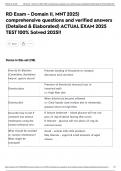 RD Exam - Domain II&comma; MNT 2025&rpar; comprehensive questions and verified answers &lpar;Detailed & Elaborated&rpar; ACTUAL EXAM 2025 TEST 100&percnt; Solved 2025&excl;&excl;