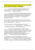 FAMS Final Exam-Beef Production Cycle And BQA-Brett&colon; Questions With A&plus; Solutions