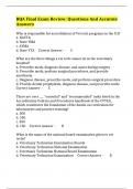 BQA Final Exam Review&colon; Questions And Accurate Answers