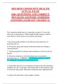 2025 HESI COMMUNITY HEALTH ACTUAL EXAM &vert;100&plus; QUESTIONS AND CORRECT DETAILED ANSWERS &lpar;VERIFIED ANSWERS&rpar; &vert;ALREADY GRADED A&plus;