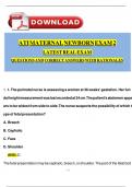 ATI MATERNAL NEWBORN EXAM 2 LATEST 2025 REAL EXAM QUESTIONS AND CORRECT ANSWERS WITH RATIONALES&vert;AGRADE &lpar;NEWEST VERSION&rpar;