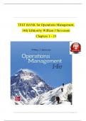 TEST BANK for Operations Management&comma; 14th Editio by William Stevenson&comma; Verified Chapters 1 - 19 &vert;&vert;Complete A&plus; Guide