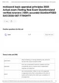 mckissock basic appraisal principles 2025 Actual exam &lpar;Testing Real Exam Questions&rpar;and verified Answers &lpar; 100&percnt; accurate&rpar; GUARANTEED SUCCESS&vert; GET IT RIGHT&excl;&excl;