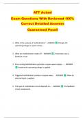 ATT Actual   Exam Questions With Reviewed 100&percnt;  Correct Detailed Answers   Guaranteed Pass&excl;&excl;