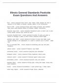 Illinois General Standards Pesticide Exam Questions And Answers