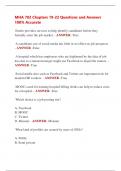 MHA 702 Chapters 19-22 Questions and Answers  100&percnt; Accurate