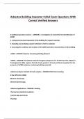 Asbestos Building Inspector Initial Exam Questions With Correct Verified Answers