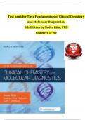Test Bank For Tietz Fundamentals of Clinical Chemistry and Molecular Diagnostics&comma; 8th Edition by Nader Rifai&comma; All 49 Chapters Covered and Verified