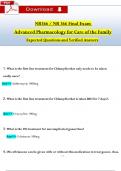 NR 566&sol; NR566 Final Exam Qs & Ans &lpar;Latest 2024 &sol; 2025&rpar;&colon; Advanced Pharmacology for Care of the Family &lpar;Verified Answers&rpar;