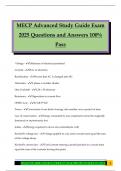 MECP Advanced Study Guide Exam 2025 Questions and Answers 100&percnt; Pass