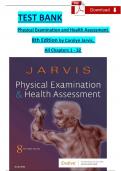 Test Bank for Physical Examination and Health Assessment 8th Edition by Carolyn Jarvis All chapters&lpar;1-32&rpar; Newest version 2025