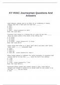 KY HVAC Journeyman Questions And Answers