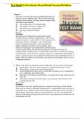 Test Bank for Psychiatric-Mental Health Nursing 9th Edition by Sheila L&period; Videbeck All Chapters &lpar;1-24&rpar;&vert; Latest version 2025&period;