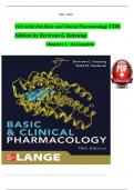 TEST BANK For Basic and Clinical Pharmacology&comma; 15th Edition by Bertram G&period; Katzung&comma; Verified Chapters 1 - 66&comma; Complete Newest Version