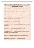 Waxing practice written for state Board test Questions with verified answers&period;