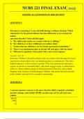  NURS 221 FINAL EXAM QUESTIONS AND ANSWERS 2025