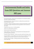 Environmental Health and Safety Exam 2025 Questions and Answers 100&percnt; pass