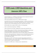 EHS exam 1 2025 Questions and Answers 100&percnt; Pass