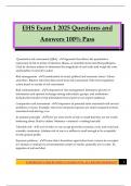EHS Exam 1 2025 Questions and Answers 100&percnt; Pass