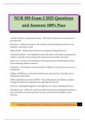 NUR 505-Exam 2 2025 Questions and Answers 100&percnt; Pass