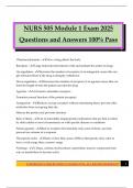 NURS 505 Module 1 Exam 2025 Questions and Answers 100&percnt; Pass