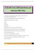 NUR 505 Test 3 2025 Questions and Answers 100&percnt; Pass