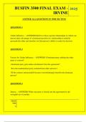  BUSFIN 3500 FINAL EXAM - IRVINE QUESTIONS AND ANSWERS 2025