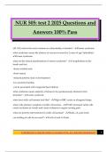NUR 505&colon; test 2 2025 Questions and Answers 100&percnt; Pass