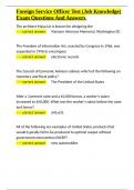 Foreign Service Officer Test &lpar;Job Knowledge&rpar; Exam Questions And Answers&period;docx