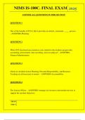  NIMS IS-100C&period; FINAL EXAM QUESTIONS AND ANSWERS 2025