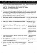 Chapter 15 Communication and Documentation Questions and answers Rated A &lpar;2025&sol;2026&rpar; NEW update 